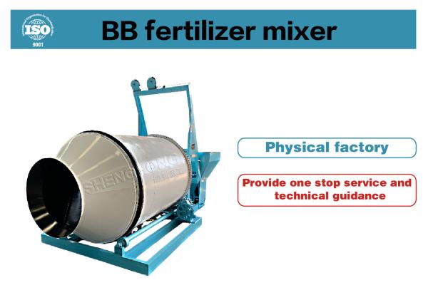 BB Mixer de fertilizantes com processo à prova de choque em 2 etapas, intervalo de mistura 10-60 kg, controlo PLC