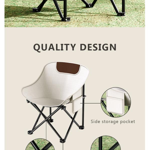 Silla de campamento de metal luna 150KG Capacidad 600D Tejido de Oxford