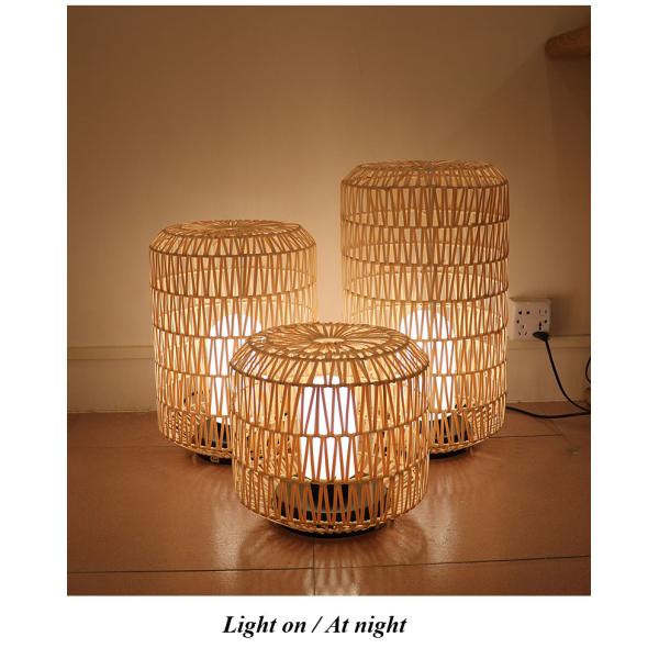 Outdoor Lawn Rattan Garden Lanterns Ip44 Water Resistant For Hotel