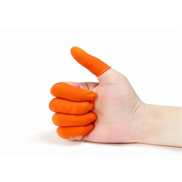 Cleanroom cream Color ESD Rubber Finger Stall For Industrial Use