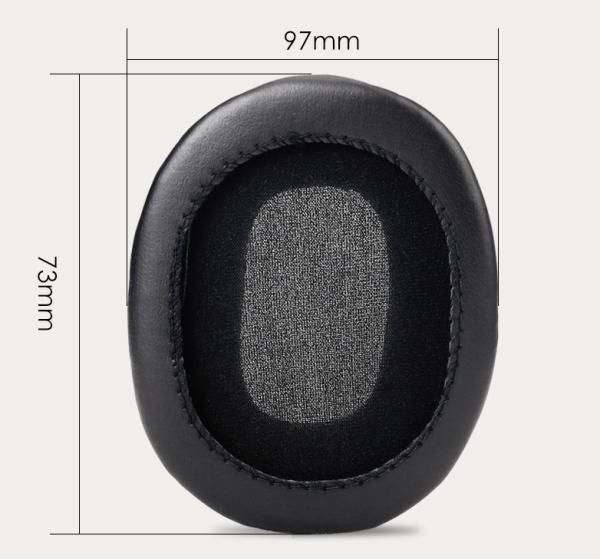 Black Headphone Leather Cover Soft Foam PU Material For Sony MDR-7506