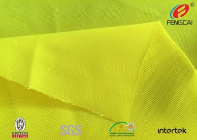 Malha de trama da tela do material fluorescente do algodão do poliéster para o uniforme da polícia de trânsito