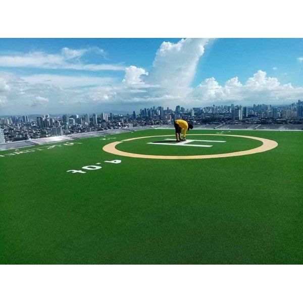 50mm Pile Height UV Resistant Customizable Pattern Artificial Grass for Football Courts