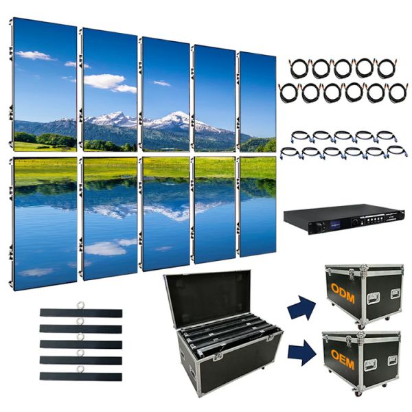 P2.6 P3.91 Large Indoor/Outdoor LED Video Wall Screen with LED Video Processor for Advertising and Airport Use