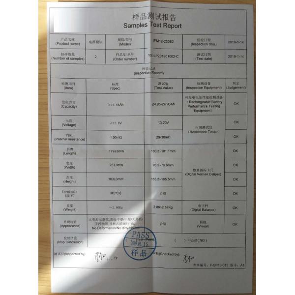Голубой блок батарей 26650 23AH 12V LiFePO4 с расквартировывая UL2054 для солнечного освещения