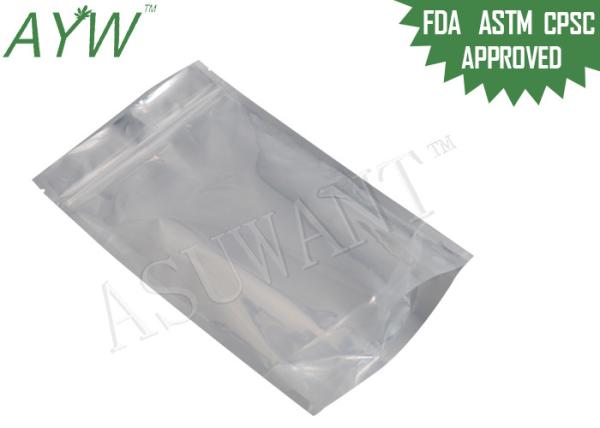 Matte / Glossy Durable Resealable Foil Bags Plastic Laminated For Weeds