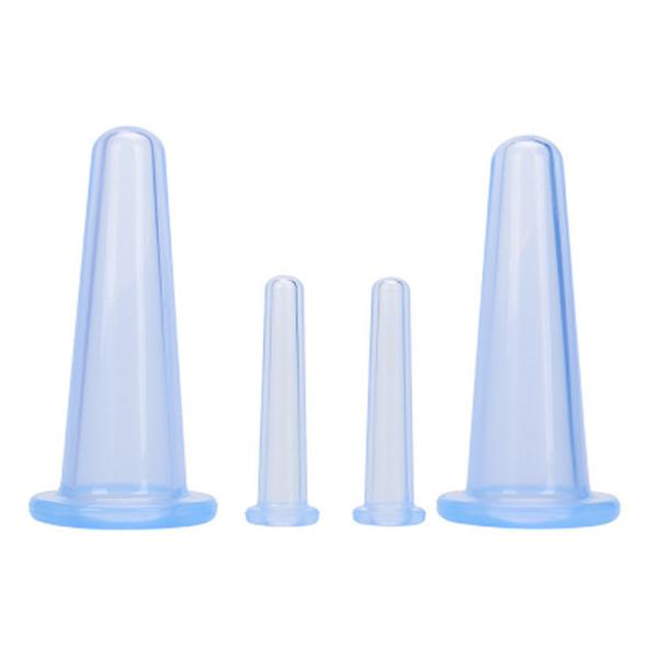Facial Cupping Therapy Set 4 in 1 Silicone Cups for Chinese Medicine Apparatus and Eco-Friendly