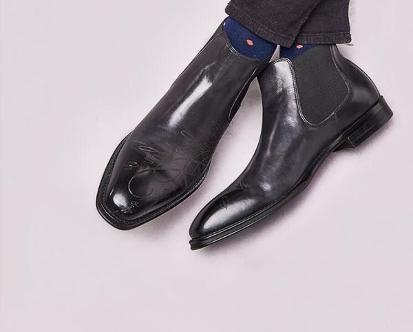 Formal Casual Homens Ankle Boots Round Toe Leather Homens Lace Up Zipper Boots