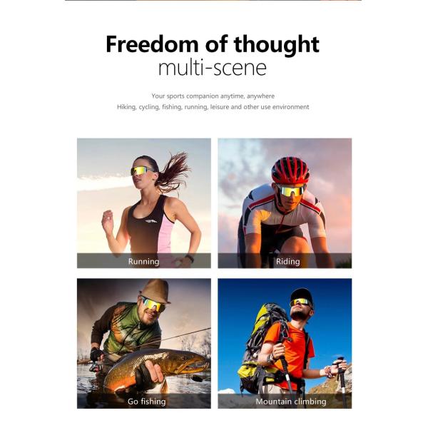 UV 400 Bluetooth Deportivo Gafas de conducción Bluetooth 5.3 Batería 50 horas de ciclismo