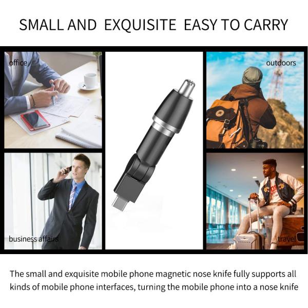 1.76 Ounces Mini Ear Nose Hair Trimmer Phone Interface For Men Women Typ C