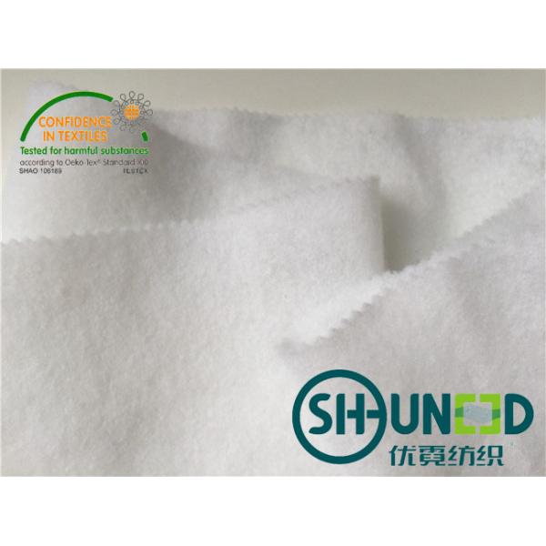Anchura no tejida 100% de Charocal el 150cm de la tela del sacador de la aguja del poliéster del blanco