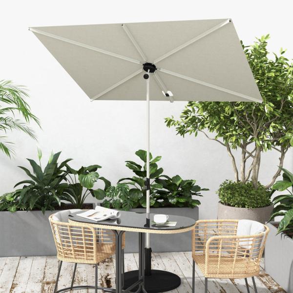 Modern Design Rectangle Balcony Sun Shade Umbrella with Waterproof Canopy by AJUNION