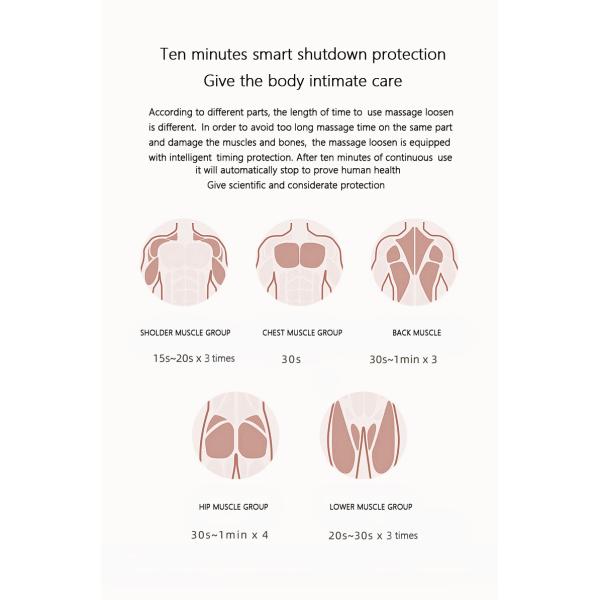 Перезаряжаемый беспроводной пистолет для глубокого массажа тканей 1200–2800 об/мин