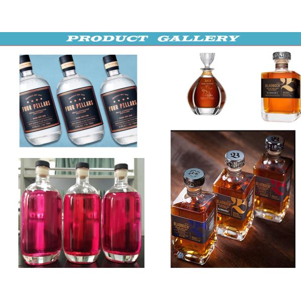 0.7L Square Glass Bottle Golden Electroplating 1050g Hot Stamping Golden Foil