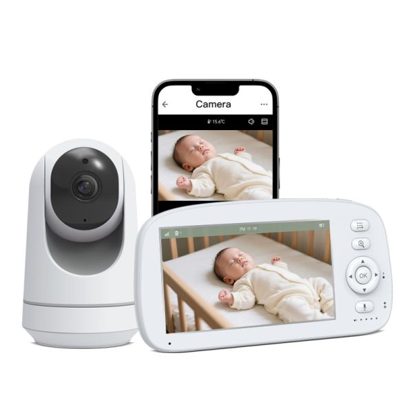 Wi-Fi Baby Monitor with Mobile App Support Eco Mode and 1-Year Warranty for Remote Infant Monitoring