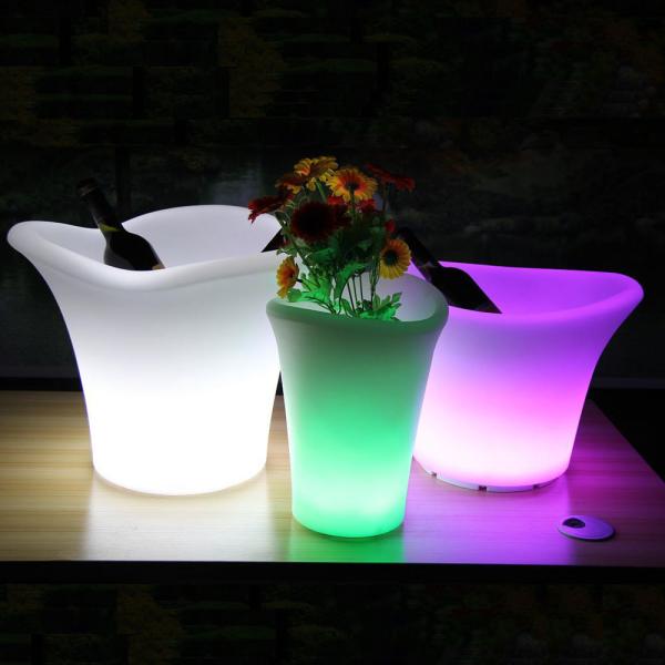Rechargeable plastic led ice buckets waterproof wireless portable outdoor for Party