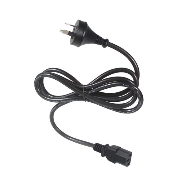 SAA認定AU 2ピンプラグとIEC C13電源コード, 250V 10A H05VV-F 3x0.75mm2 PC/サーバー/家庭用家電用の純銅