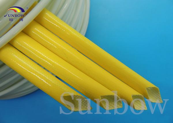 Braided silicone rubber coated fiberglass sleeving heat resistant