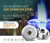 luzes conduzidas impermeáveis SS316L DMX512 da fonte de 18W RGB IP68