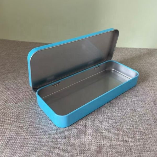 Rectangle Metal Pencil Case Tin Square Tinplate Case Makeup Pen Tin