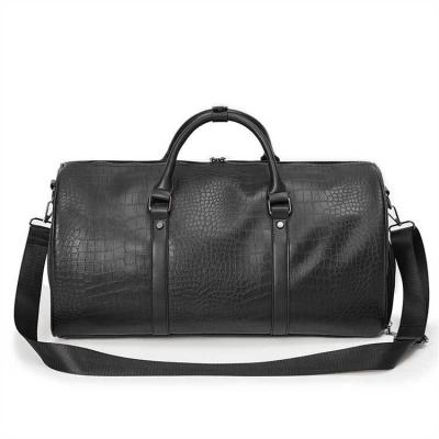 OEM / ODM Luxury Vegan Leather Crocodile Pattern Overnight Hand Bag for Men Custom Logo