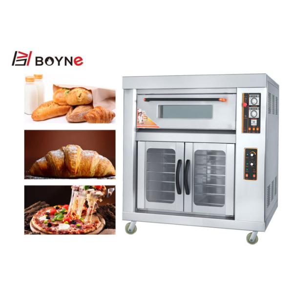 Commercial Bakery Equipment One Layer Two Trays Gas Bakery Oven With Proofer
