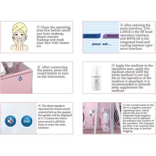 5 dans 1 levage portatif de massage facial d'équipement de beauté de rf/peau serrant la couleur rose