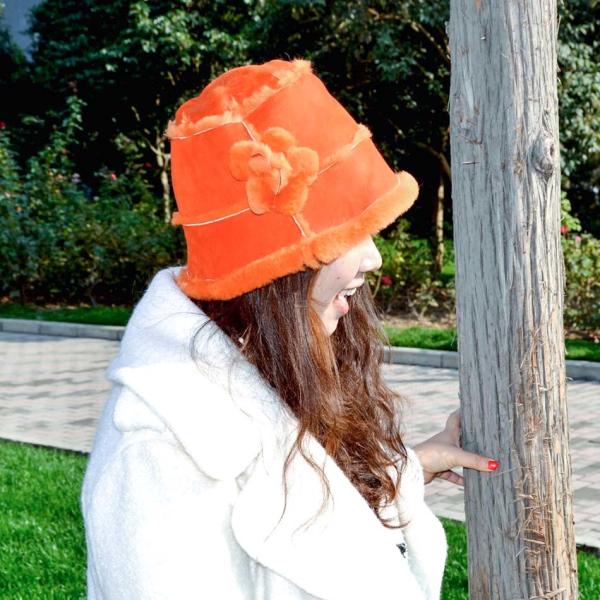Lamb Fur Ladies Sheepskin Beanie Hat Adult Plain Dyed Pattern OEM / ODM