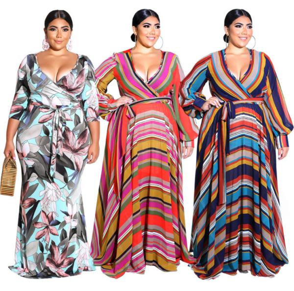 Cheap summer plus size casual dresses for women wholesale