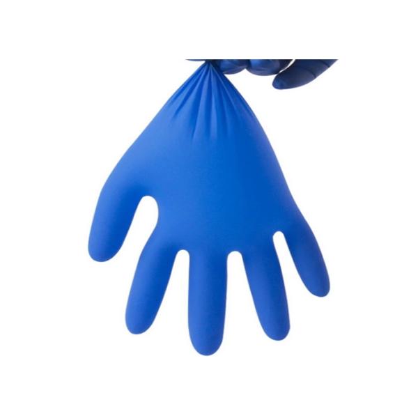 Blue Disposable Nitrile Gloves High Tensile Strength Multi Purpose No Chemical Residue