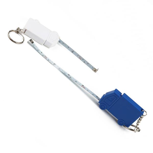 Wintape Carro de plástico Mini Caminhão Forma 1 metro Faixa de aço Medida Keychain Retrátil
