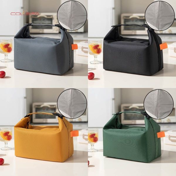 Oxford Fabric Minimalist Buckle Insulated Lunch Bag Picnic Day Carrier Thickened Waterproof Oil-Resistant Insulated Bag in Stock