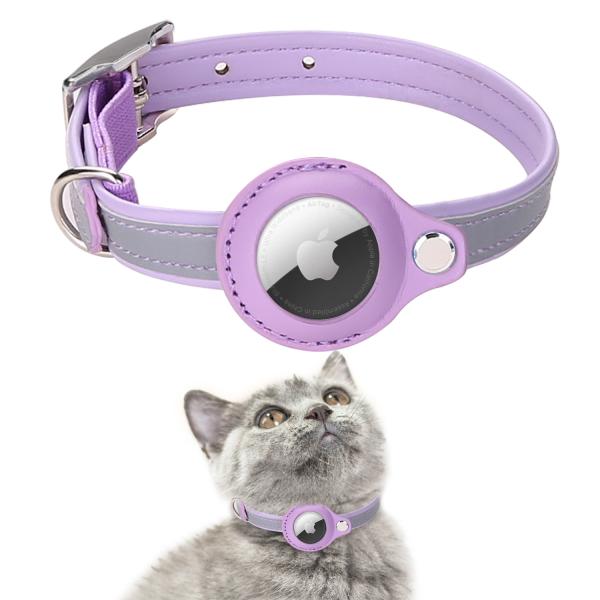Adjustable GPS AirTag Dog Collar Small Animals Dog Collar With Airtag Holder