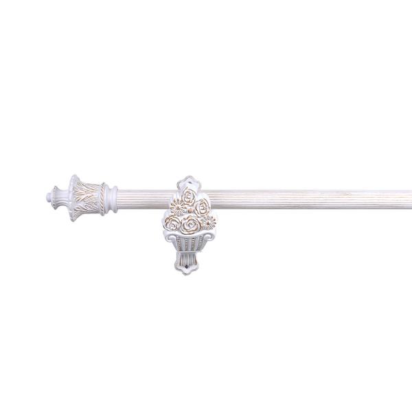 Antique Color Metal Pipe 28MM Curtain Rods Customized Length For Hotel Renovation