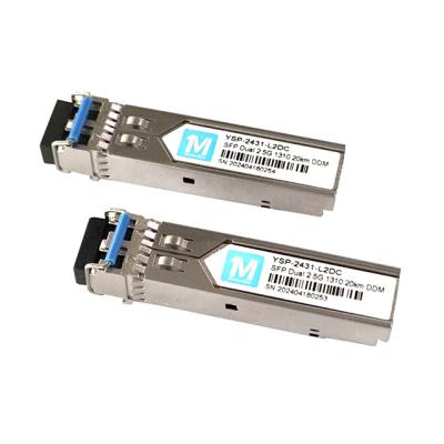 FTTX 10km 1310nm LC Connector DDM 2500BASE SMF Fiber Optic Module Pluggable SFP Transceiver with 10km Range and DDM Function