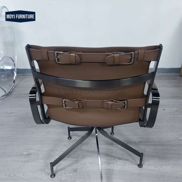 Modern Luxury Office Furniture Stainless Steel Lifted Rotation Wheeling Study Chair Armrest Dining Chair