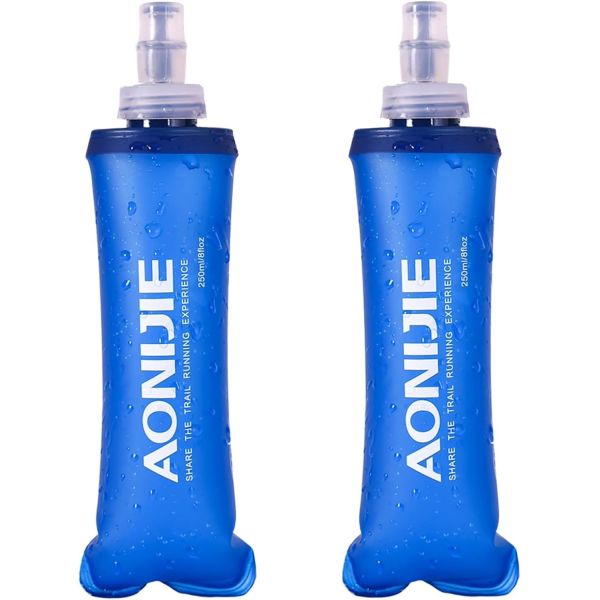 Wholesale Soft Flask Folding Water Bottles | Food Grade Silicone Portable Flask OEM ODM Factory for Running Races Marathon Event