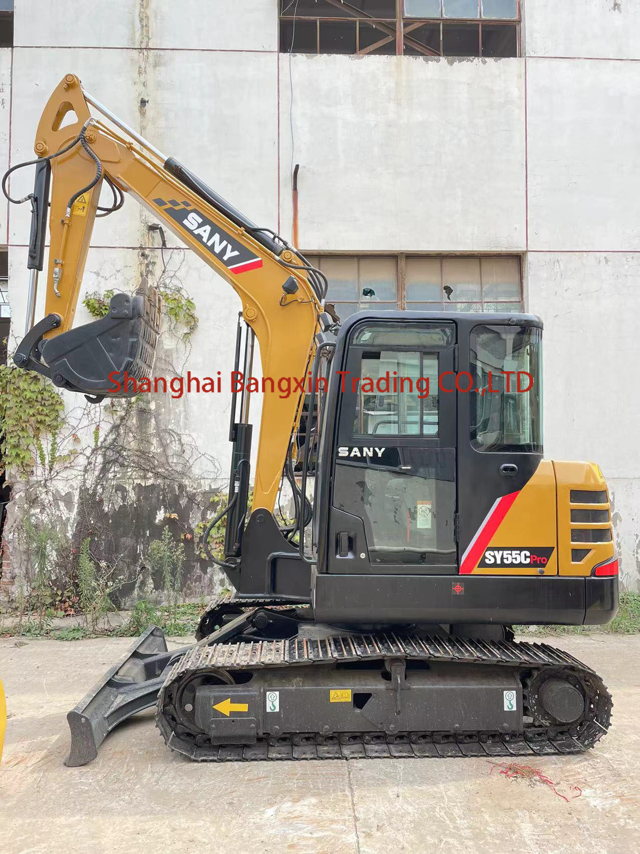 Global Sany SY55C Excavator with Blade Moving Type Crawler Loader