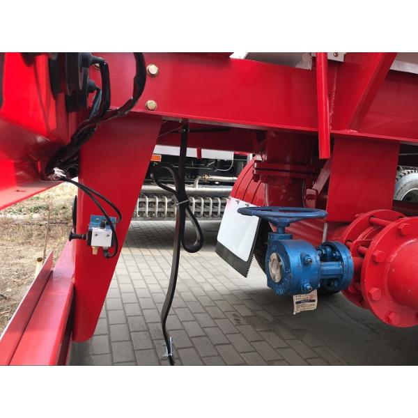 Carbon Steel 3 Axle Chemical Tanker Truck , 34CBM Asphalt Tanker Trailer