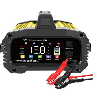 Функция Muti Зарядщик батареи 12V/24V Зарядщик батареи мотоцикла и вспомогательный стартер автомобиля