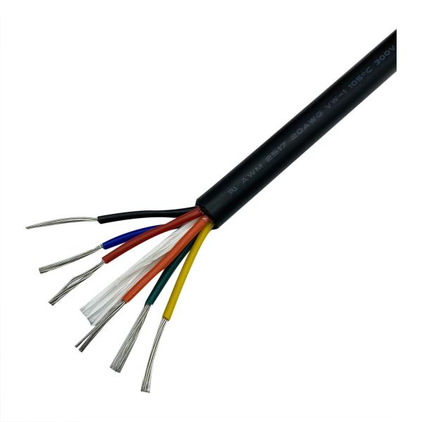 UL VW-1 Rated Copper Flat Ribbon Cables 300V 105.C Temperature For Electrical Applications