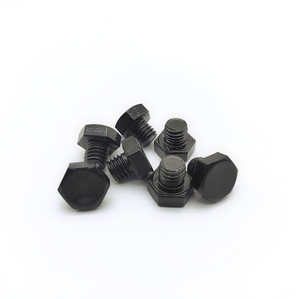 Tornillo hexagonal M8x1.25mm de acero inoxidable 12.3mm negro electrochapado