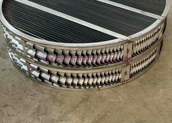 316l Vane Plate Wire Mesh Mist Eliminator With Custom Hooks / Frames