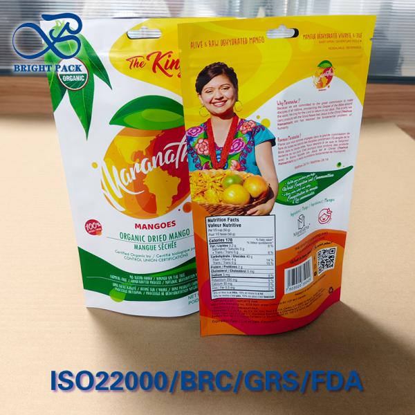 ​Ziplock Resealable Mango Bag 10-Color Gravure Print 500g Thick-Cut Portion