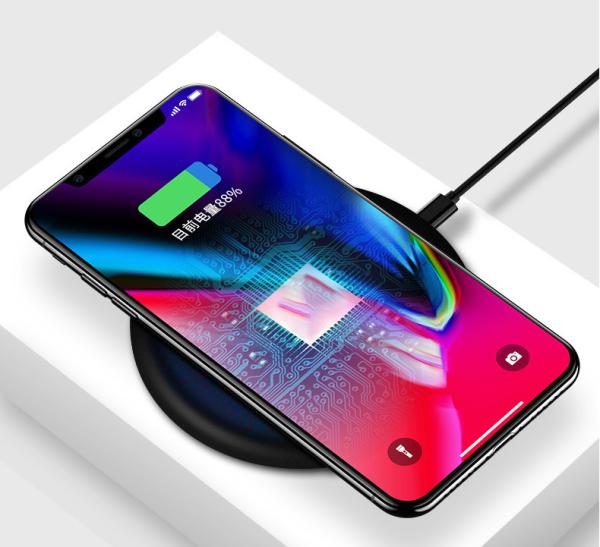 LED Light Wireless Phone Charger Pad For Iphone Xs Max X 8 Plus Mobile Devices