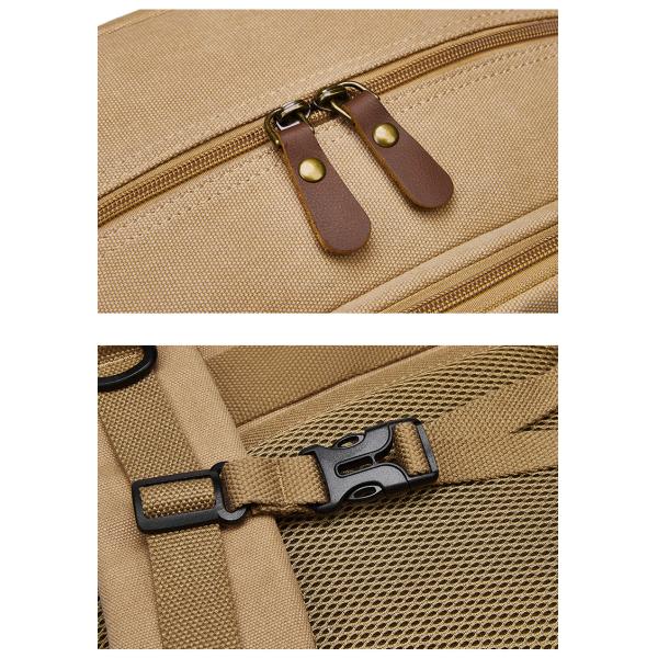 56-77 литров Винтажный холст Ноутбук рюкзак Хаки цвет водонепроницаемость