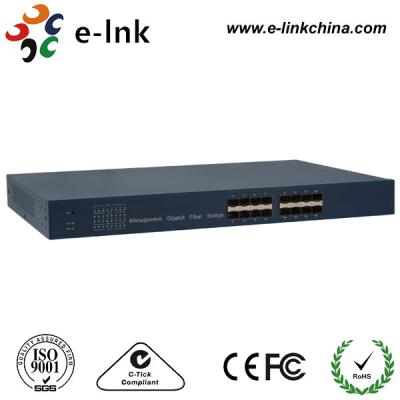 Interruptor controlado 16 portos do gigabit da fibra ótica, interruptor rápido dos ethernet da fibra ótica