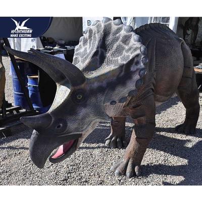 Interactive Handmade Dinosaur Yard Ornament For Theme Park Equipment