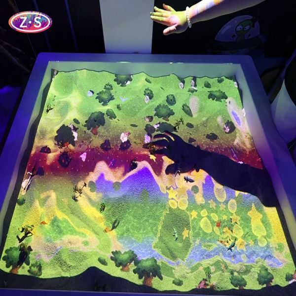 Interactive AR Sandbox Table with Real-Time Terrain and Learning Games