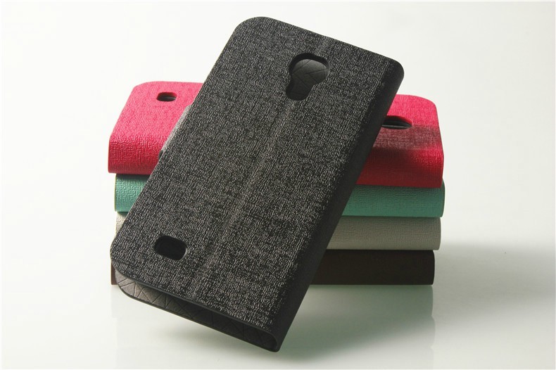 Samsung Galaxy S4 PU Leather Wallet Case Nontoxic With Plain Color